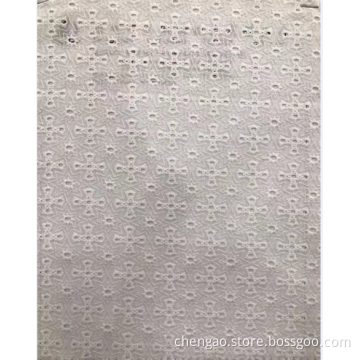 White Crosses Cotton Embroider Fabric